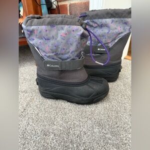 Columbia Kids Powderbug Plus II Youth Winter Snow Boots size 1